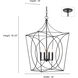 Tracy 4 Light 18 inch Matte Black Indoor Pendant Ceiling Light